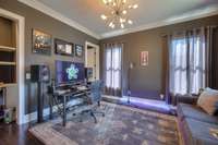 Private entrance-soundproofed room.  5th bedroom, recording studio, or home office.  Full bathroom attached.