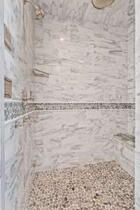A private sanctuary with heated floors in the bath—luxury at its finest.