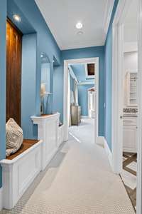 A private sanctuary with heated floors in the bath—luxury at its finest.