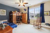 One of the four available upstairs bedrooms