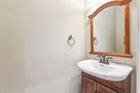 Bonus room half bath