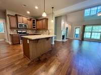 Nice open floor plan!  Beautiful roomy kitchen!