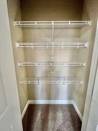 Closet with extra shelving