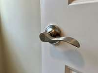 Brushed nickel hardware throughout!