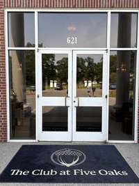Beautiful clubhouse!  A complete renovation has just been completed - it's SO nice!  Let's go inside!
