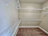 LARGE walk-in closet in the primary bath - LOTS of shelving!