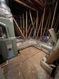 Floored attic storage.