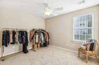 The third bedroom is currently being used for some storage, offering flexibility for various needs.