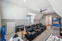 A ceiling fan adds comfort, while the adjacent powder room enhances convenience. How will you make this space your own? The possibilities are endless!
