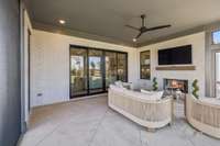 Sliding glass doors from the family room create a seamless indoor-outdoor flow, overlooking the expansive backyard—ideal for a future pool, large playset, volleyball or soccer net.