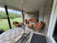 Expansive back covered porch