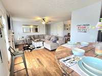View of living room from the breakfast nook