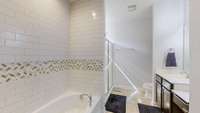 Separate tub and shower