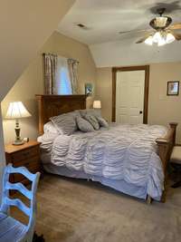 Upstairs bedroom has double closet and vanity sink area - makes a perfect coffee bar!