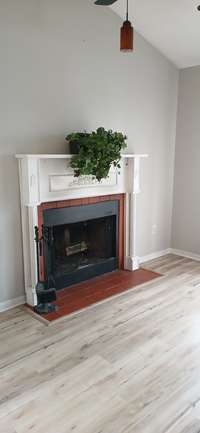 Wood burning fireplace for those cool evenings.