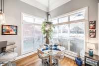 bright, sunny breakfast nook with golf course views!