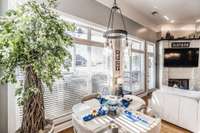 another look at the breakfast nook-and those WINDOWS! So much natural light in this space