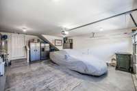 Garage is clean and spacious