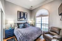 Second bedroom is on the front of the home in this split bedroom floor plan. Hardwoods throughout the home