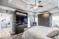 Primary bedroom is located right off of the living space! No need for stairs if you don't want to!