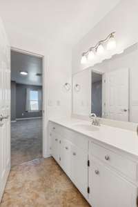 Jack and Jill bathroom vanity.