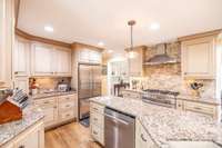 All built in kitchen appliances remain with the sale including the refrigerator.