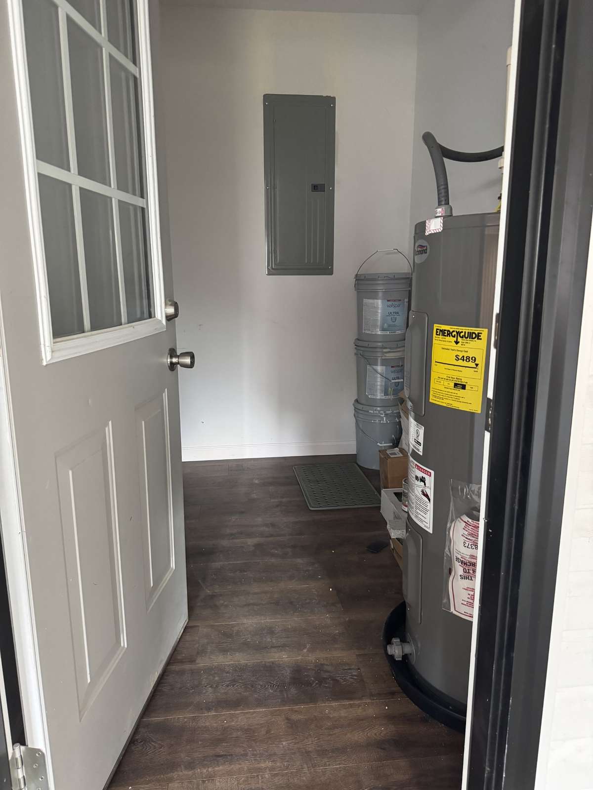 Utility room in garage