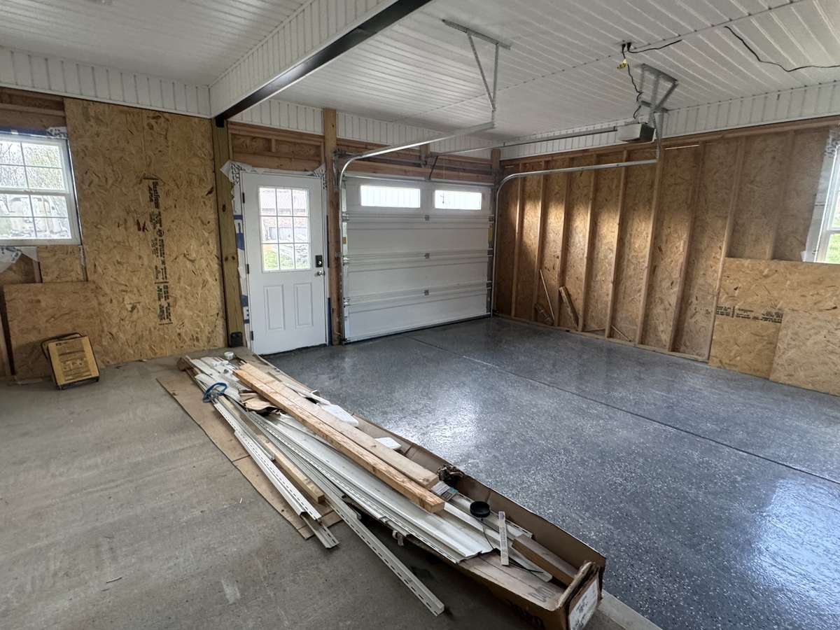 1 car garage epoxy floor