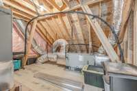 Walk-in attic storage.