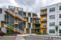 Another view of location of Unit 111 (first floor directly behind the handicap parking spots!)