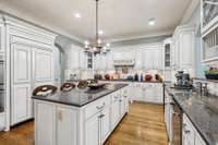 Virtually painted cabinets and backsplash