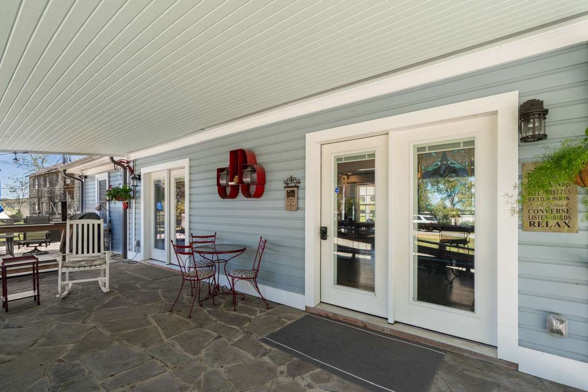 Covered rear porch - ramp accessible