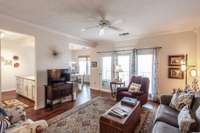 View of the living room as you enter the front door!