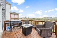 Deck perfect for grilling just steps away from the kitchen