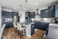 Kitchen island with bar seating