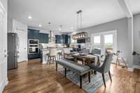 Stunning dining room and Kitchen combo