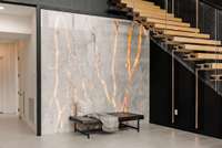 Illuminated Quartzite Wall.