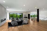 The main level of the home looks out to incredible hillside views.