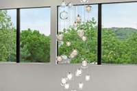 Entry foyer cascading chandelier