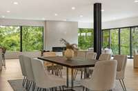 Dining is really unlimited - there is room for a 14-person table