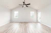 Great angle of the Vaulted Ceilings here!