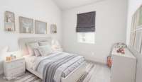 Bedroom #4 with Vaulted Ceilings | Virtually Staged