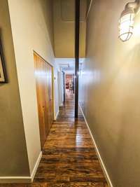 Hall way into condo.