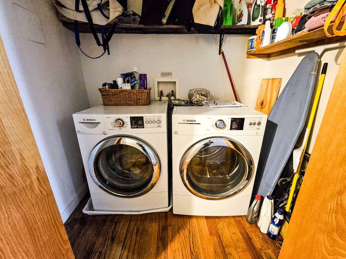 Laundry closet.