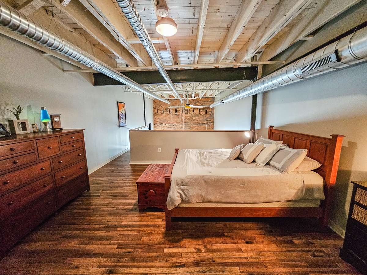Another view of the spacious loft BR.