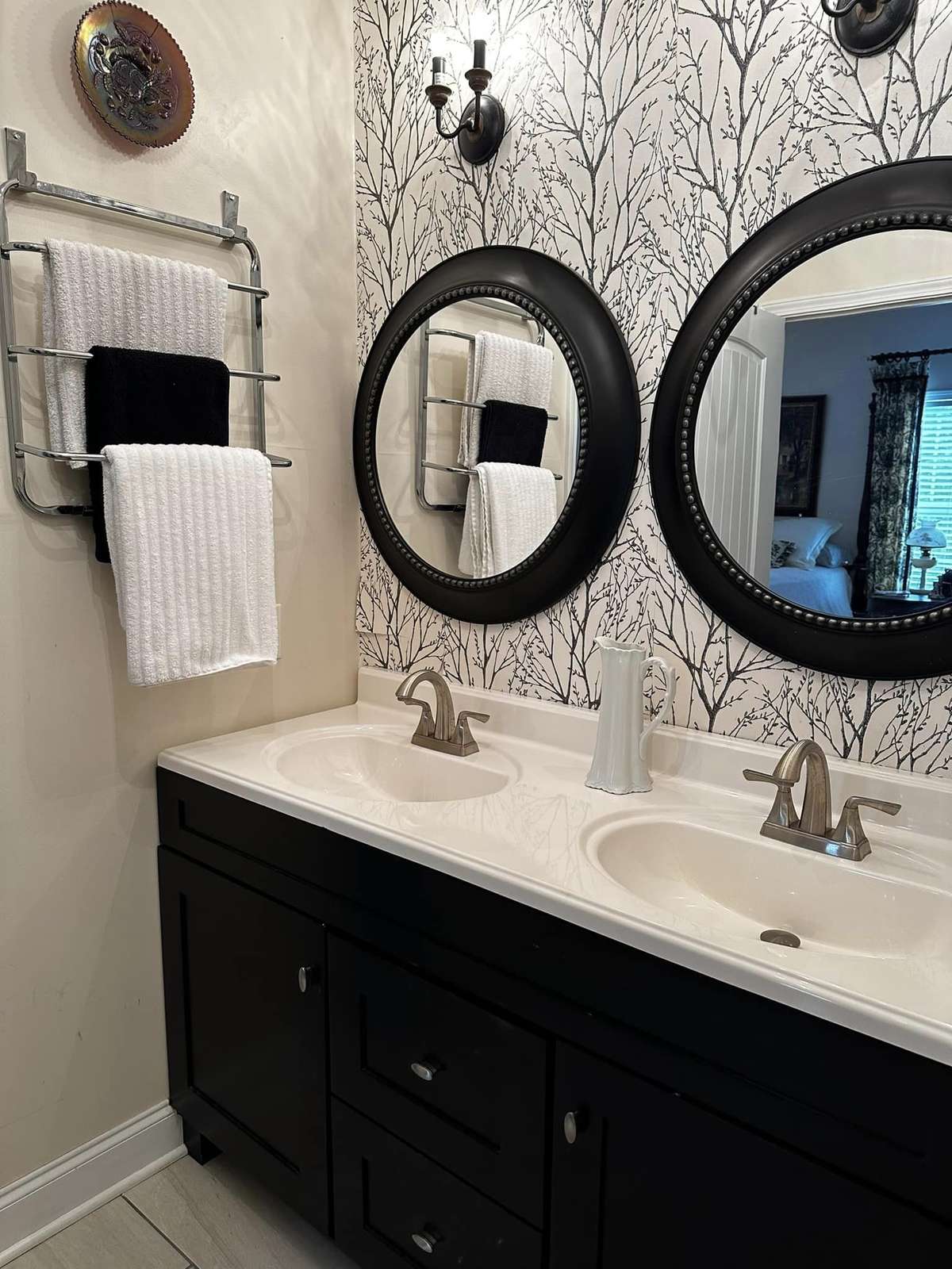 Primary Bedroom's Double Vanity in Handicap Bath Room
