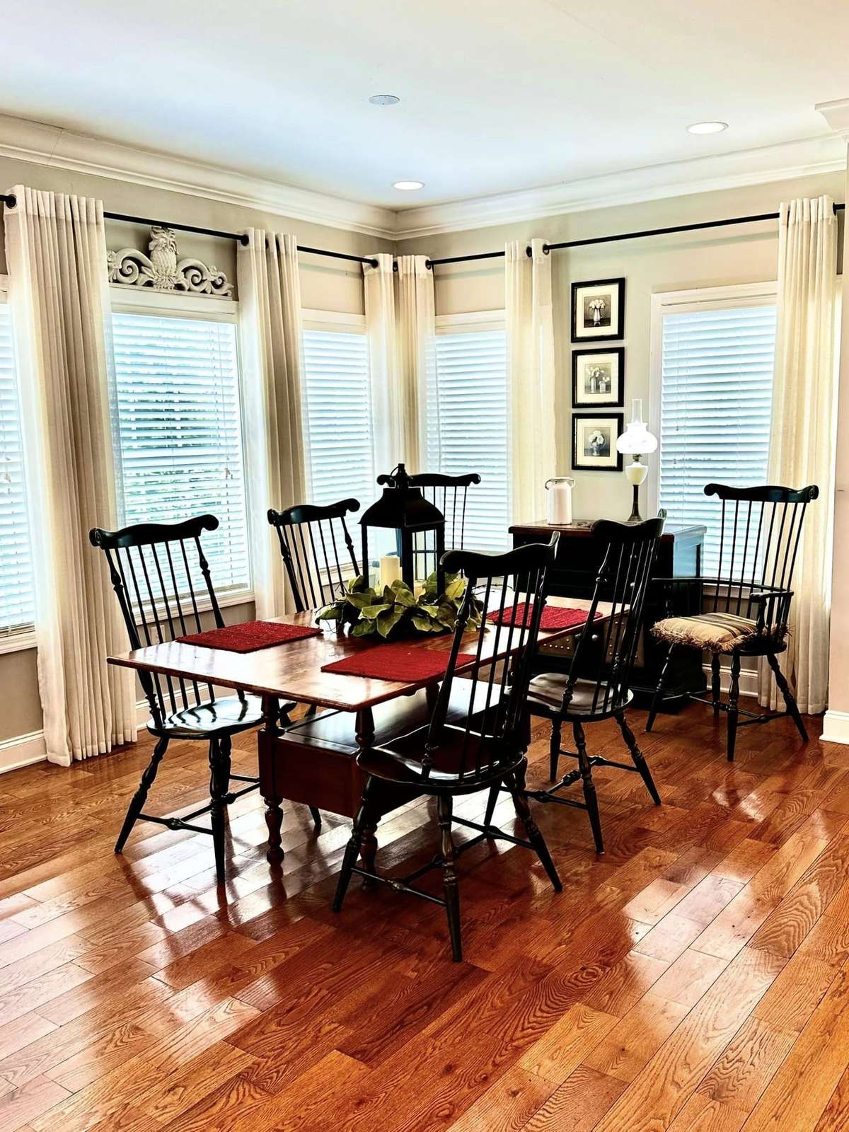 Open Dinning Area over looking the Creek and Green Space