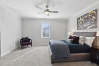 Bedroom 5 is also upstairs with a private bathroom.