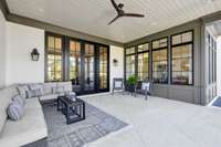 Windows for days and open living area into the home.