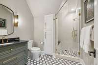 The sixth bedroom offers a private, custom designed bathroom.